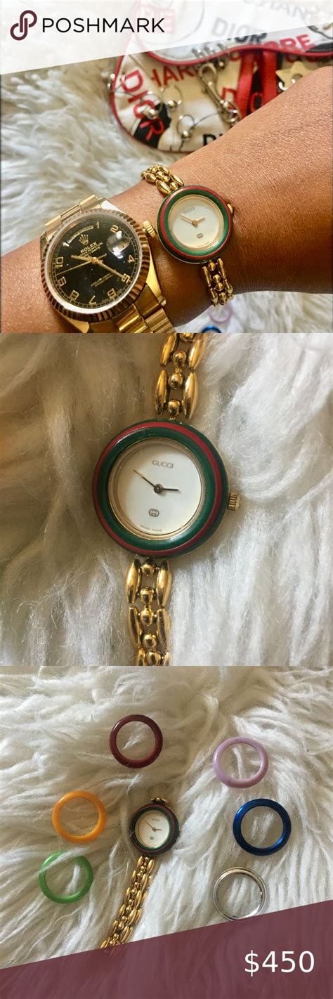 gucci watch color changeable|gucci bezel watch original price.